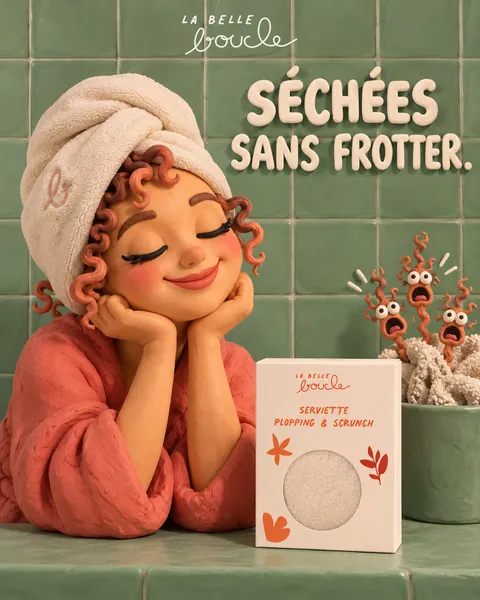 Pub 3, serviette microfibre en pâte à modeler