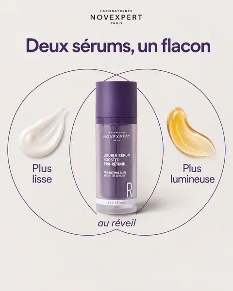 Pub 5, diagramme de Venn, Double Sérum Booster Pro-Rétinol