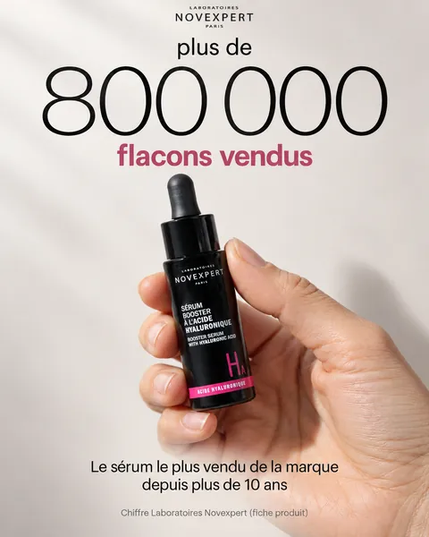 Pub 7, plus de 800 000 flacons vendus, Sérum Booster à l'Acide Hyaluronique